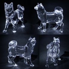 画像2: 天然水晶 戌 彫り物 ブラジル産 山梨伝統技術士作 【一点物】 Quartz 水晶 石英 4月誕生石 縁起物 干支 犬 いぬ 手研磨 職人 無処理 天然石 パワーストーン (2)