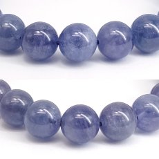画像2: タンザナイト 9mm ブレスレット 【一点もの】 タンザニア産 Tanzanite ゾイサイト 12月誕生石 天然石 パワーストーン カラーストーン (2)