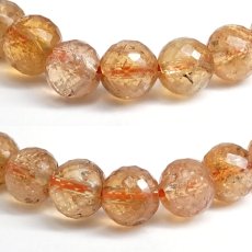 画像2: インペリアルトパーズ 7.5mm ブレスレット カット 【一点もの】 ブラジル産 Inperial Topaz トパーズ 11月誕生石 天然石 パワーストーン カラーストーン (2)