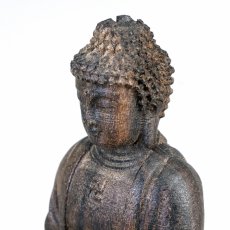 画像8: 沈香 釈迦如来 座像 カンボジア産 【一点もの】 天然 カンボジア沈香 香木 彫り物 Agarwood ケース付 台座付 浄化 魔除け ヒーリング パワーズウッド 天然木 (8)