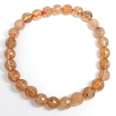 画像3: インペリアルトパーズ 7.5mm ブレスレット カット 【一点もの】 ブラジル産 Inperial Topaz トパーズ 11月誕生石 天然石 パワーストーン カラーストーン (3)