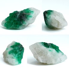 画像2: エメラルド 原石 約6.9g コロンビア ムソ鉱山産 【一点もの】 Emerald 鉱物 標本 結晶 緑柱石 浄化 お守り 天然石 パワーストーン カラーストーン (2)