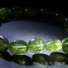 画像4: ペリドット タンブル ブレスレット【一点もの】パキスタン産 Peridot 8月誕生石 太陽の石 ヒーリング 浄化 天然石 パワーストーン カラーストーン (4)