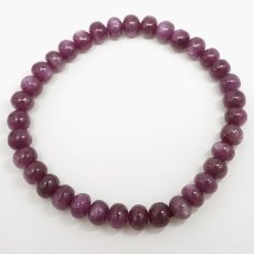 画像3: バイオレットスターサファイア ブレスレット タイヤ型 【一点もの】 ギニア産 Violet Star Sapphire 9月誕生石 サファイア ヒーリング 天然石 パワーストーン カラーストーン (3)