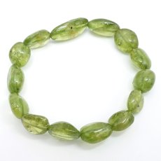 画像3: ペリドット タンブル ブレスレット【一点もの】パキスタン産 Peridot 8月誕生石 太陽の石 ヒーリング 浄化 天然石 パワーストーン カラーストーン (3)