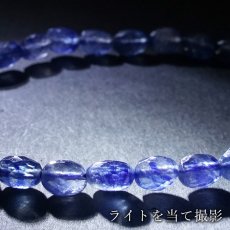 画像4: サファイア タンブル ブレスレット カット 【一点もの】 リトアニア産 Sapphire 9月誕生石 ブルー ヒーリング 浄化 天然石 パワーストーン カラーストーン (4)