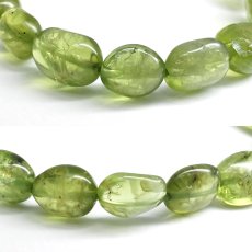 画像2: ペリドット タンブル ブレスレット【一点もの】パキスタン産 Peridot 8月誕生石 太陽の石 ヒーリング 浄化 天然石 パワーストーン カラーストーン (2)