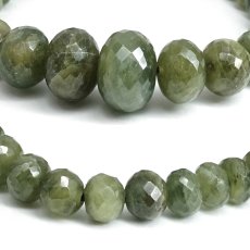画像2: グリーンサファイア ブレスレット カット 【一点もの】 タンザニア産 Green Sapphire 9月誕生石 サファイア ヒーリング 浄化 天然石 パワーストーン カラーストーン (2)