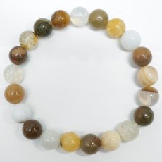 画像3: MIXオパール ブレスレット 9.5mm オーストラリア産 【一点もの】Opal オパール 10月誕生石 天然石 パワーストーン カラーストーン (3)