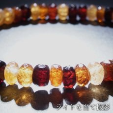 画像4: マンダリンガーネット ブレスレット ボタンカット タンザニア産 【一点もの】MandarinGarnet ガーネット 1月誕生石 天然石 パワーストーン カラーストーン (4)