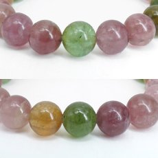 画像2: キャンディーカラートルマリン ブレスレット 9mm ブラジル産 【一点もの】Tourmaline トルマリン 10月誕生石 天然石 パワーストーン カラーストーン (2)