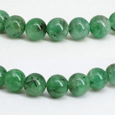 画像2: エメラルド 5mm ブレスレット【一点もの】ブラジル産 Emerald 裸石 緑柱石 5月誕生石 天然石 パワーストーン カラーストーン (2)