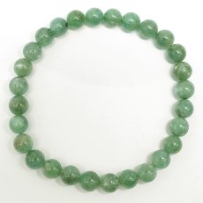画像3: エメラルド 6mm ブレスレット【一点もの】ブラジル産 Emerald 裸石 緑柱石 5月誕生石 天然石 パワーストーン カラーストーン (3)