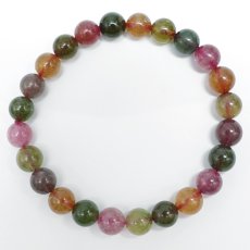 画像3: キャンディーカラートルマリン ブレスレット 8mm ブラジル産 【一点もの】Tourmaline トルマリン 10月誕生石 天然石 パワーストーン カラーストーン (3)