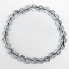 画像3: スティブナイトインクォーツ ブレスレット 6.5mm ルーマニア産 【一点もの】Stibenite inQuartz 4月誕生石 水晶 輝安鉱 天然石 パワーストーン カラーストーン (3)