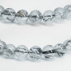 画像2: スティブナイトインクォーツ ブレスレット 6.5mm ルーマニア産 【一点もの】Stibenite inQuartz 4月誕生石 水晶 輝安鉱 天然石 パワーストーン カラーストーン (2)