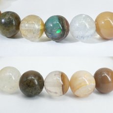 画像2: MIXオパール ブレスレット 9.5mm オーストラリア産 【一点もの】Opal オパール 10月誕生石 天然石 パワーストーン カラーストーン (2)