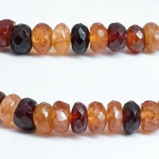 画像2: マンダリンガーネット ブレスレット ボタンカット タンザニア産 【一点もの】MandarinGarnet ガーネット 1月誕生石 天然石 パワーストーン カラーストーン (2)