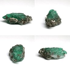 画像2: エメラルド 原石 約2.5g コロンビア ムソ鉱山産 【一点もの】 Emerald 鉱物 標本 結晶 緑柱石 浄化 お守り 天然石 パワーストーン カラーストーン (2)