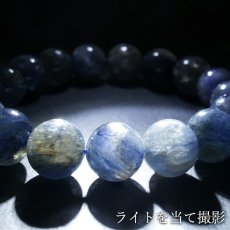 画像4: カイヤナイトインマイカ ブレスレット 12mm ブラジル産 【一点もの】Kyanite in Mica マイカ カイヤナイト 雲母 藍晶石 天然石 パワーストーン カラーストーン (4)