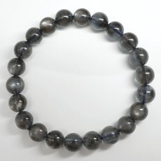 画像3: ブラックシーンベリル ブレスレット 8.5mm ブラジル産 【一点もの】Black Beryl ベリル 天然石 パワーストーン カラーストーン (3)