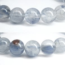 画像2: カイヤナイトインクォーツ ブレスレット 10mm ブラジル産 【一点もの】Kyanite in Quartz ブルー カイヤナイト 水晶 浄化 ヒーリング 天然石 パワーストーン カラーストーン (2)
