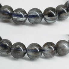 画像2: ブラックシーンベリル ブレスレット 8.5mm ブラジル産 【一点もの】Black Beryl ベリル 天然石 パワーストーン カラーストーン (2)