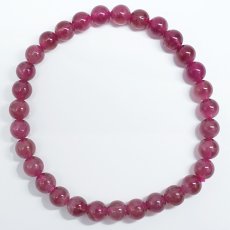 画像3: ルベライト ブレスレット 6mm ブラジル産 【一点もの】Rubellite 希少 トルマリン 紅電気石 天然石 パワーストーン カラーストーン (3)