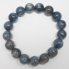 画像3: カイヤナイトインマイカ ブレスレット 12mm ブラジル産 【一点もの】Kyanite in Mica マイカ カイヤナイト 雲母 藍晶石 天然石 パワーストーン カラーストーン (3)