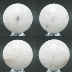 画像2: パパゴアイトインクォーツ 62mm 丸玉 南アフリカ産【 一点もの 】Papagoite in Quartz 希少 水晶 クォーツ スフィア お守り 浄化 天然石 パワーストーン カラーストーン (2)