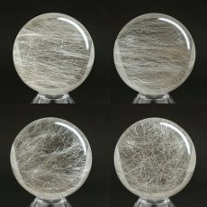 画像2: ルチルクォーツ 丸玉 65mm ブラジル産 スフィア 【 一点もの 】 Rutile quartz 希少 針水晶 ルチル 鉱物 浄化 お守り 風水 オブジェ 幸運 開運 運気 天然石 パワーストーン (2)