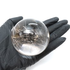 画像5: ルチルクォーツ 丸玉 61mm ブラジル産 スフィア 【 一点もの 】 Rutile quartz 希少 針水晶 ルチル 鉱物 浄化 お守り 風水 オブジェ 幸運 開運 運気 天然石 パワーストーン (5)