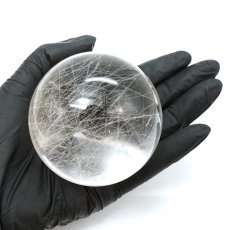 画像5: ルチルクォーツ 丸玉 66mm ブラジル産 スフィア 【 一点もの 】 Rutile quartz 希少 針水晶 ルチル 鉱物 浄化 お守り 風水 オブジェ 幸運 開運 運気 天然石 パワーストーン (5)