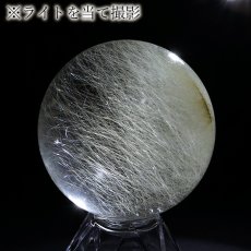 画像4: ルチルクォーツ 丸玉 60mm ブラジル産 スフィア 【 一点もの 】 Rutile quartz 希少 針水晶 ルチル 鉱物 浄化 お守り 風水 オブジェ 幸運 開運 運気 天然石 パワーストーン (4)
