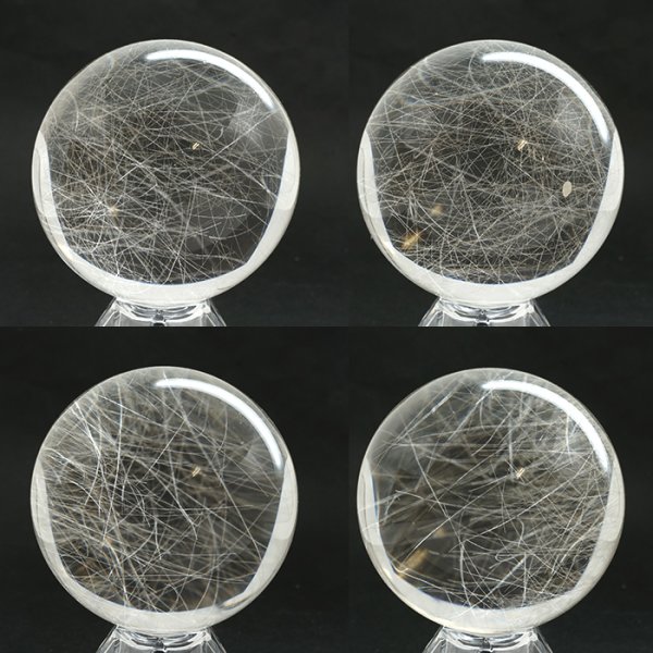 4月誕生石 インクルージョン 内包物 模様 青色 ブルー 結晶 水晶玉 玉