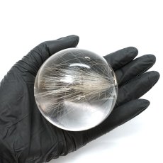 画像5: ルチルクォーツ 丸玉 64mm ブラジル産 スフィア 【 一点もの 】 Rutile quartz 希少 針水晶 ルチル 鉱物 浄化 お守り 風水 オブジェ 幸運 開運 運気 天然石 パワーストーン (5)