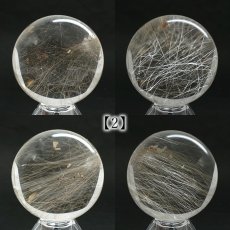 画像4: ルチルクォーツ 丸玉 62mm ブラジル産 スフィア 【 一点もの 】 Rutile quartz 希少 針水晶 ルチル 鉱物 浄化 お守り 風水 オブジェ 幸運 開運 運気 天然石 パワーストーン (4)
