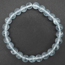 画像3: ブルートパーズ ブレスレット 8mm ブラジル産 【一点もの】Blue topaz トパーズ 黄玉 天然石 パワーストーン カラーストーン (3)