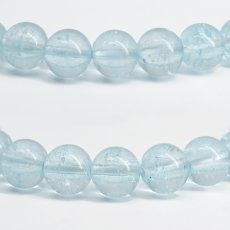 画像2: ブルートパーズ ブレスレット 8mm ブラジル産 【一点もの】Blue topaz トパーズ 黄玉 天然石 パワーストーン カラーストーン (2)
