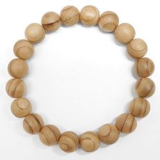 画像3: 南三陸杉(みなみさんりくすぎ) ブレスレット 10mm 宮城県 【日本銘木】47都道府県 MINAMISANRIKU Cedar 自社製 日本製 天然木 パワーズウッド (3)