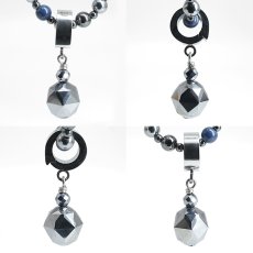 画像2: テラヘルツ ペンダントトップ チャーム スターカット 日本製 自社製 高純度 テラヘルツ鉱石 Terahertz 健康ストーン ことほぎ ラジウム クリッカートップ 天然石 パワーストーン (2)