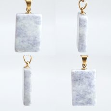 画像2: 糸魚川翡翠 ペンダントトップ ラベンダー 新潟県産 原石 【一点もの】 Itoigawa Jade ステンレス 翡翠 ひすい 希少 国石 日本銘石 お守り 浄化 天然石 パワーストーン (2)