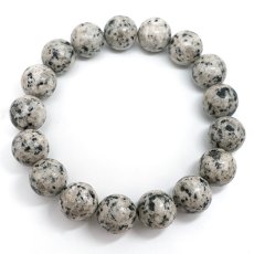 画像3: 白虎石 12mm ブレスレット 新潟県産 BYAKKO Stone 花崗岩 虎石 ラジウム ホルミシス効果 日本銘石 天然石 パワーストーン カラーストーン (3)