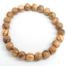 画像3: イタリアンオリーブ 8mm ブレスレット Italian Olive Tree イタリア産 オリーブ木 地中海 農業資源 日本製 自社製 パワーズウッド 世界銘木 天然木 (3)