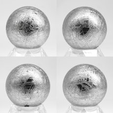 画像2: ギベオン 丸玉 35.6mm ナミビア産 スフィア 【 一点もの 】Gibeon 鑑別書付き 希少 隕石 鉄隕石 宇宙 聖石 神秘的 お守り 風水 オブジェ 天然石 パワーストーン カラーストーン (2)