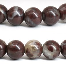 画像2: 桐生更紗石 8mm ブレスレット 群馬県産 KIRYUSARASA Gunma Blood Stone 【数量限定】 桐生市 ブラッドストーン 日本銘石 天然石 パワーストーン カラーストーン (2)