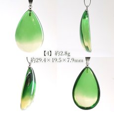 画像5: グリーンアンバー ペンダントトップ ドロップ型 リトアニア産 【一点もの】 Amber アンバー 琥珀 日本製 ステンレス 内包物 植物 天然石 パワーストーン カラーストーン (5)