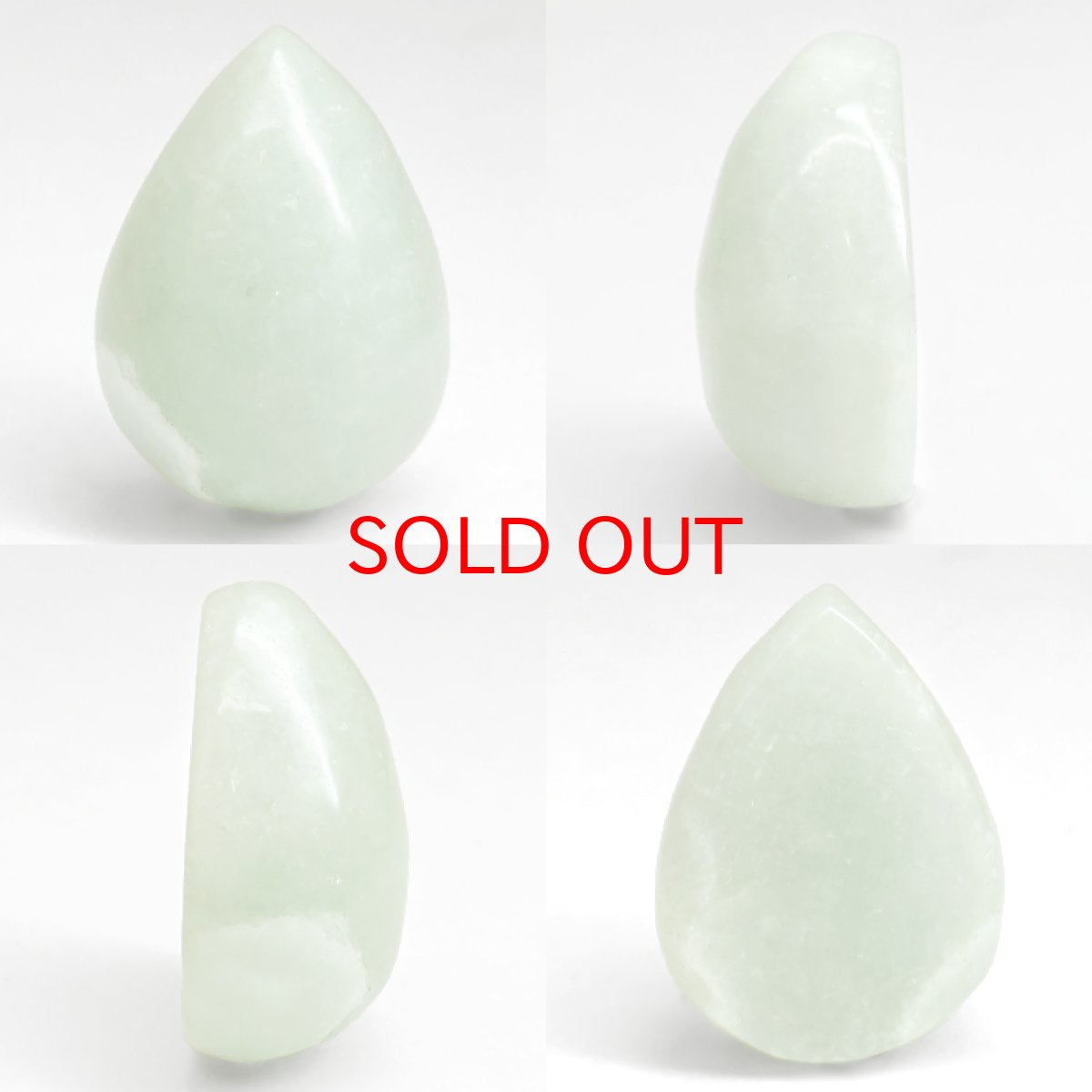 画像2: 糸魚川翡翠 ルース 3.9g 新潟県産【一点物】高品質 ドロップ カボション Itoigawa Jade 日本銘石 正規代理店 日本製 鉱物 翡翠 ひすい 希少 国石 雫型 しずく お守り 浄化 天然 パワーストーン (2)