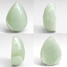 画像2: 糸魚川翡翠 ルース 3.9g 新潟県産【一点物】高品質 ドロップ カボション Itoigawa Jade 日本銘石 正規代理店 日本製 鉱物 翡翠 ひすい 希少 国石 雫型 しずく お守り 浄化 天然 パワーストーン (2)