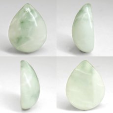 画像2: 糸魚川翡翠 ルース 5.5g 新潟県産【一点物】高品質 ドロップ カボション Itoigawa Jade 日本銘石 正規代理店 日本製 鉱物 翡翠 ひすい 希少 国石 雫型 しずく お守り 浄化 天然 パワーストーン (2)